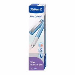 Pelikan Pina Colada, Bleu, Métallique, Système de remplissage cartouche, Plastique, Vernis, Acier inoxydable, Ambidextre