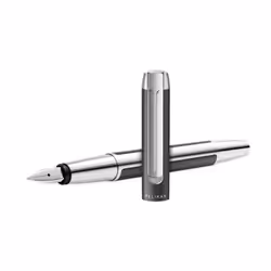 Pelikan Pura P40 stylo-plume Système de remplissage cartouche Anthracite, Acier satin 1 pièce(s)