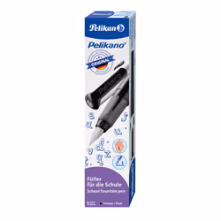 Pelikan 824484, Noir, Système de remplissage cartouche, Bleu, Acier inoxydable, Pour gaucher, Allemagne