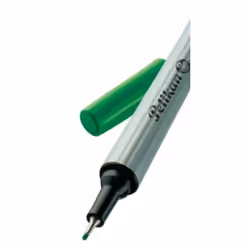 Pelikan Fineliner 96, Vert, Fin, Argent, Rond, Métal, 0,4 mm