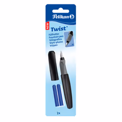 Pelikan Twist P457, Noir, Système de remplissage cartouche, Moyen, 1 pièce(s)