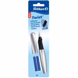 Pelikan 947366, Argent, Système de remplissage cartouche, Moyen, Ambidextre, Allemagne, Ampoule