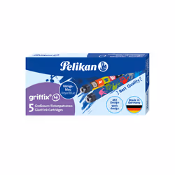 Pelikan Griffix, Bleu, Multicolore, Stylo-plume, Allemagne, Boîte, 5 pièce(s)
