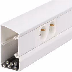 Goulotte appareillable queraz enclipsage direct h 105mm xp 56mm L200mm PVC Pure HAGER GBD5010009016 Description Goulotte appa ...