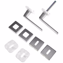 Poignee de porte Hoppe - 11926417 - Poignee Dublin sur rosace carree BB aluminium anodise argente.