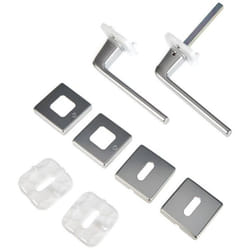 Poignee de porte Hoppe - 11926417 - Poignee Dublin sur rosace carree BB aluminium anodise argente.