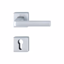 Garniture de poignée de porte à rosettes en aluminium HOPPE avec rosettes à clé pour portes intérieures : Palier : poignées d ...
