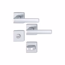 Garniture de poignée de porte à rosettes en aluminium HOPPE avec rosettes à clé pour portes intérieures : Palier : poignées d ...