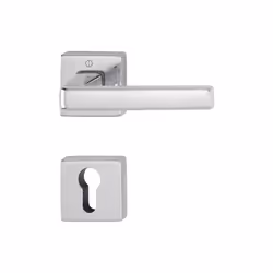 Garniture de poignée de porte à rosettes en aluminium HOPPE avec rosettes à clé pour portes intérieures : Palier : poignées d ...