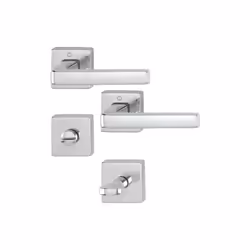 Garniture de poignée de porte à rosettes en aluminium HOPPE avec rosettes à clé pour portes intérieures : Palier : poignées d ...