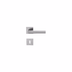 Paire de béquille sur rosace plate autocollante carrée Clé L 7mm/35-45mm Amsterdam HOPPE inox F69 - 3478448 - Garniture compl ...