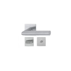 Hoppe - Paire de béquille sur rosace plate autocollante carrée Condamnation 7mm/35-45mm Amsterdam Inox F9 3807871 roz