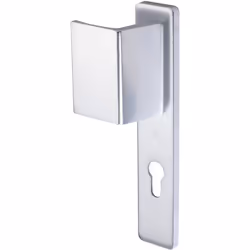 Poignée de porte palière - Zürich - Hoppe Et Cie - Gris argent - Clé I - 195 mm
