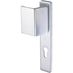 Poignée de porte palière - Zürich - Hoppe Et Cie - Gris argent - Clé I - 195 mm