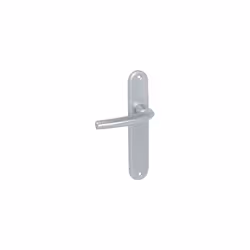 Ensemble San Diego sur plaque - aluminium embouti anodisé - entre axe 195mm - béquille avec ressort de rappel - pour porte in ...