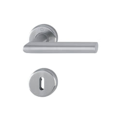 Hoppe - Garniture utrecht sur rosaces rondes - Carré (mm) : 8 - Percement : Clé bb/l