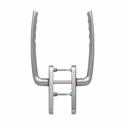 Ensemble pour coulissant levant New York double int./ext. à cylindre HOPPE ép.75/80 aspect inox F9 C10x128 - 11640169 - Assem ...