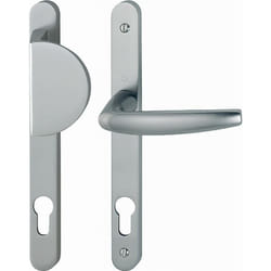 Hoppe - Ensemble de porte palière Atlanta 554/300LMSGL/1530 plaque étroite Argent F9 Clé i - entr.70 ép.68/77 - 3891734