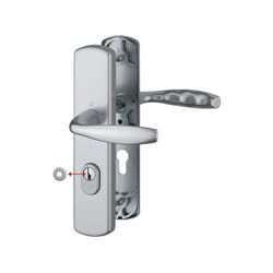 Hoppe - Ensemble de sécurité New York 1810H/3452A-ZA/3450 Aspect Inox 37-42 mm - Clé i ag - 10714251