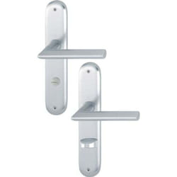 Hoppe - Garniture à plaque longue Stock.1140/273P Alu.F1 sk/ol 78mm din l/r - 2785884