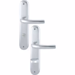 Garniture de porte intérieure à plaque longue : testée selon DIN EN 1906 (catégorie d'utilisation classe 3) Poignées de porte ...