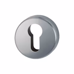 Garniture pour porte intérieure Bergen HOPPE Laiton chromé aspect Inox - 281 - Garniture complète en laiton sur rosace avec c ...