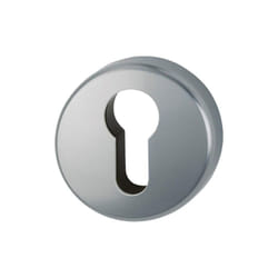 Ensemble Bergen sur rosace clé i HOPPE F49/F9 laiton chromé/aluminium aspect inox - 2811771
