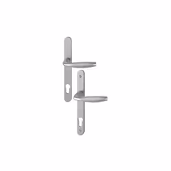 Ensemble de porte sur plaque étroite New-York 1810RH/300LMSGL/1810 HOPPE Inox PZ92 - 3398270 - Garniture HOPPE en aluminium s ...