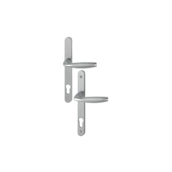 Hoppe - Ensemble de porte sur plaque étroite New-York 1810RH/300LMSGL/1810 Inox PZ92 - 3398270