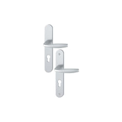 Hoppe - Ensemble de porte sur plaque New york - entr.165mm - Clé i pz - aspect inox F9 - 1810/318KN - 3398501