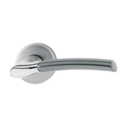 Hoppe - Ensemble Bergen sur rosace bec de cane F49/F9 laiton chromé/alu aspect inox - 2815975