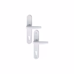 Ensemble de porte plaque large Atlanta HOPPE Blanc 9016 - Clé i - entr.92 C8 ép.68/77 - 282416 - . - Produit expédié depuis n ...