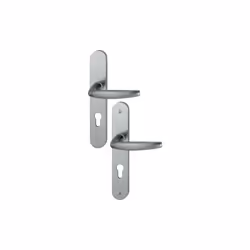 Ensemble de porte plaque large Atlanta HOPPE 1530/300M aspect inox F9 - Clé i - entr.70 épais.68/77 - 2834674 - . - Produit e ...