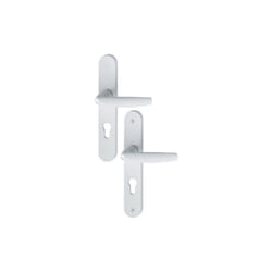 Ensemble de porte plaque large Atlanta Hoppe 1530/300M blanc 9016 - Clé i - entr.70 ép.58/67 - 2834691