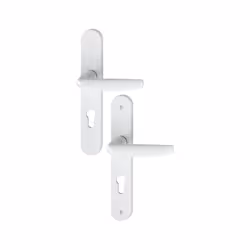 Ensemble de porte plaque large Atlanta 1530/300M blanc 9016 - HOPPE - Clé i - entr.70 épais.68/77 - 2834703 - . - Produit exp ...