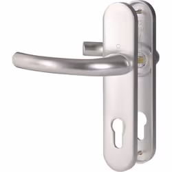 Poignée de porte dentrée - Tokyo - Hoppe Et Cie - Gris argent - Clé I - 165 mm