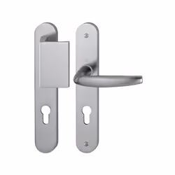 Ensemble de porte palière plaque étroite aileron Atlanta HOPPE 554/3346/1530 Inox F9 - Clé i - ent.8/92 56/70 - 2838421 - - G ...