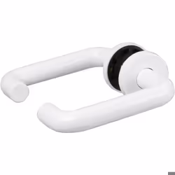 Poignée de porte sur rosace blanc - Bec de cane - Paris - Hoppe et cie