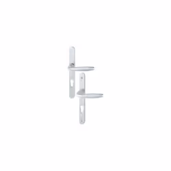 Ensemble de porte sur plaque étroite New-York 1810RH/300LMSGL/1810 HOPPE Argent PZ92 - 3423050 - Garniture HOPPE en aluminium ...