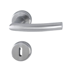 Garniture hoppe en inox sur rosaces alta garniture monobloc ressort de rappel
