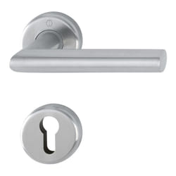 Hoppe - Garniture de porte Utrech - Inox - Clé i - 3940698