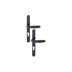 Hoppe - Ensemble de porte sur plaque étroite New-York 1810RH/300LMSGL/1810 Noir mat PZ70 - 3944808