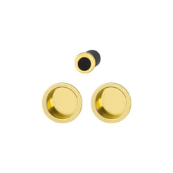 Hoppe - Set 5 aluminium pour porte coulissante 4920 F271 ronde aspect doré brillant, aveugle sans gâche, cuvette + doigt 3947831
