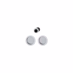Set 5 aluminium pour porte coulissante 4920 F94-1 ronde aspect chromé satiné, aveugle sans gâche, cuvette + doigt - HOPPE - 3 ...