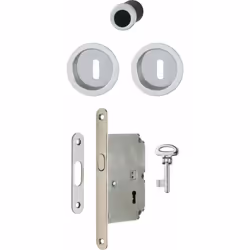 Le set pour porte coulissante de Hoppe est fabriqué en aluminium, assurant légèreté et solidité. ce matériau est reconnu pour ...