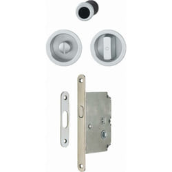 Hoppe - Serrure+cuvette+doigt 4920 wc pour porte coulissante - chromé satiné - 3948032
