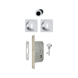 Hoppe - Serrure+cuvette+doigt 4921 Clé l carrée pour porte coulissante - chromé brillant - 3948147