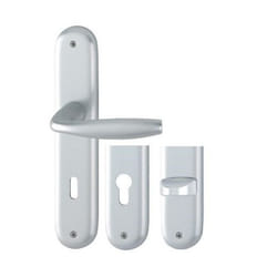 Hoppe - Ensemble de porte sur plaque New york - entr.165mm - Clé l - aspect inox F9 - 1810/318KN - 3398499