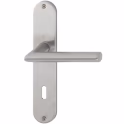 Matériel de porte, série Stockholm E1140Z / 302 Plaque porte-Long intérieure en acier inoxydable HOPPE série: testé selon la  ...