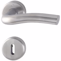 Ensemble de porte sur rosace Gent inox F9 Clé L HOPPE - E1520Z/42K/42KS - 3045466 - - Application : porte intérieure ou porte ...